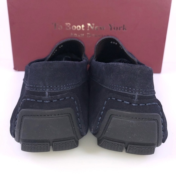 To Boot New York Adam Derrick Men’s Ocean Drive Suede Navy Blue Loafers - Picture 5 of 9